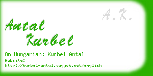 antal kurbel business card